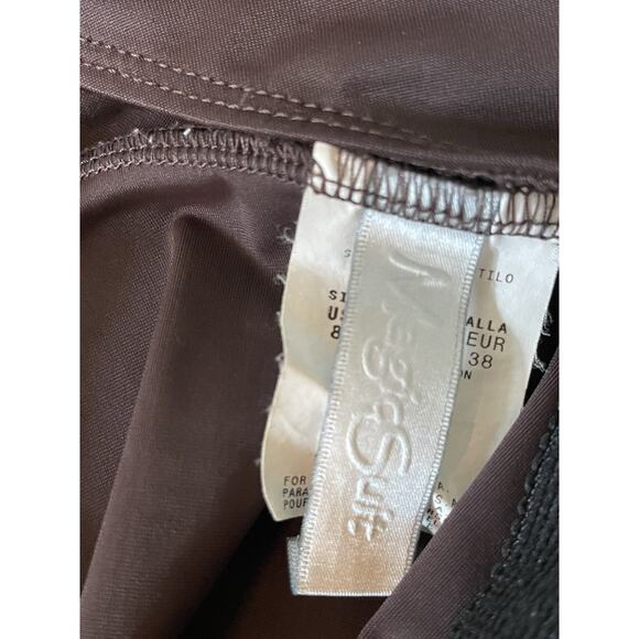 MAGICSUIT MIRACLESUIT Solid Brown Gold Women Halter One Piece Swimsuit 8 - Picture 4 of 6